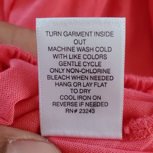 NY&Co Sleeveless Pink Mock Turtleneck Lace Top XL - Picture 6 of 6